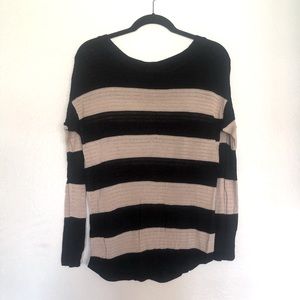 AB studio tan and black knit top